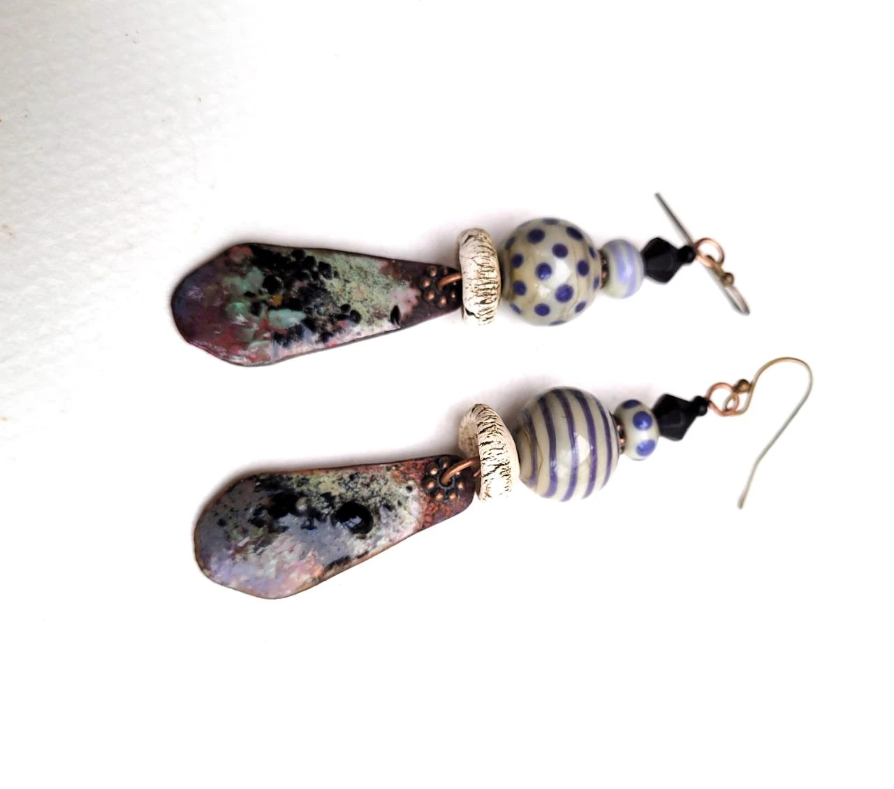 Handcrafted enamel earrings, lampworks, and artisan ceramics. – photo 2